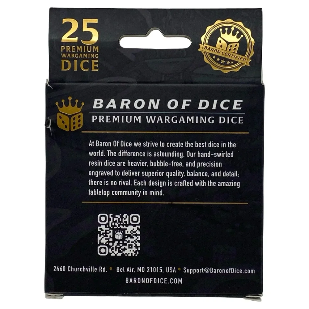Baron of Dice Death Engines 25 Premium Wargaming Grey Red Skull Resin RPG Gaming